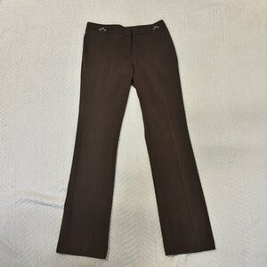 New York & Company Y2K Woman dress pants Size 6 Chocolate Brown Trousers